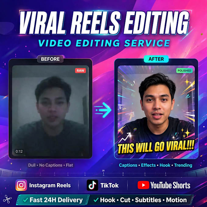 professional video editing for reels