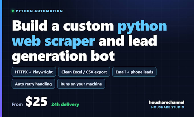 build a custom python web scraper and lead generation bot