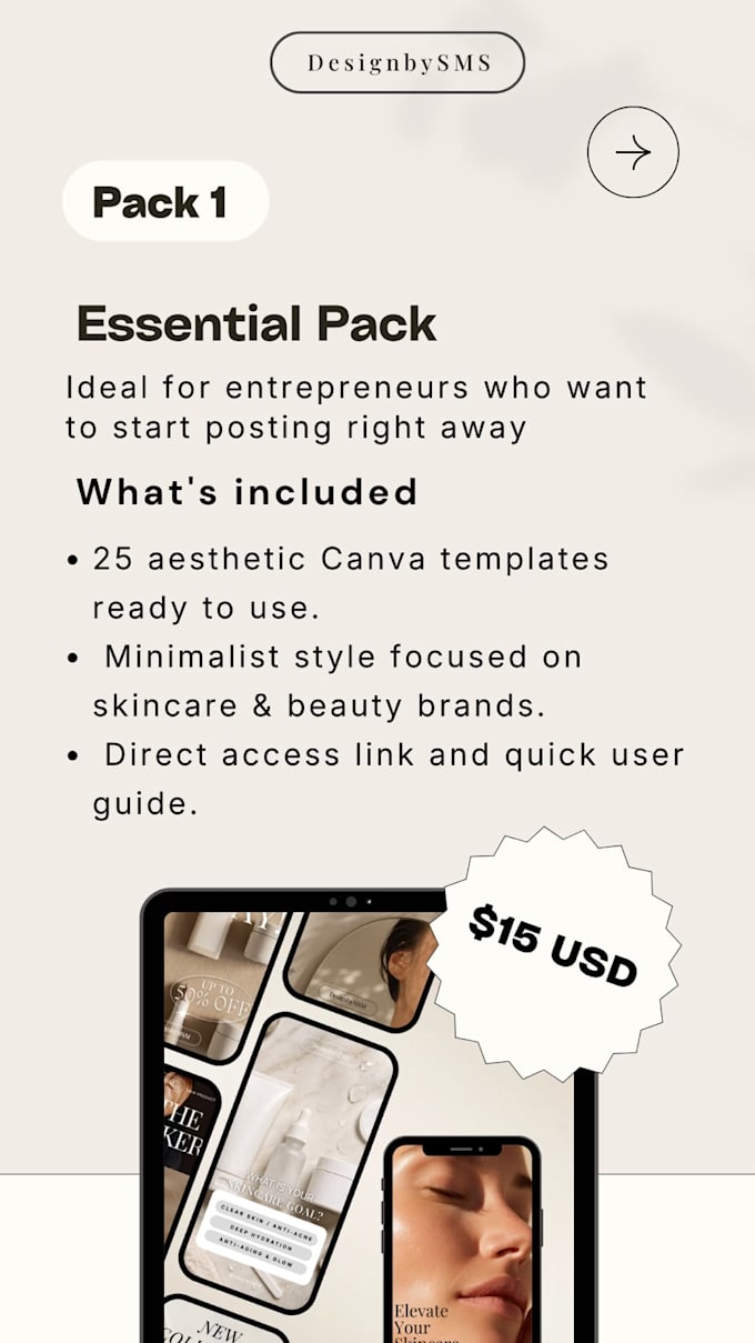design canva templates for skincare and beauty