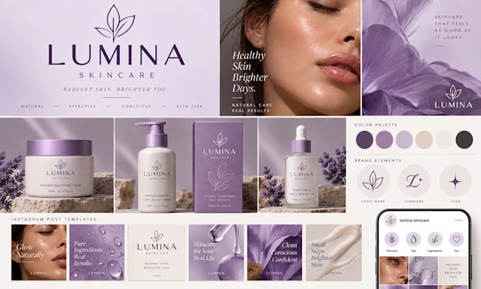 design canva brandkit, editable social media post template, brand identity
