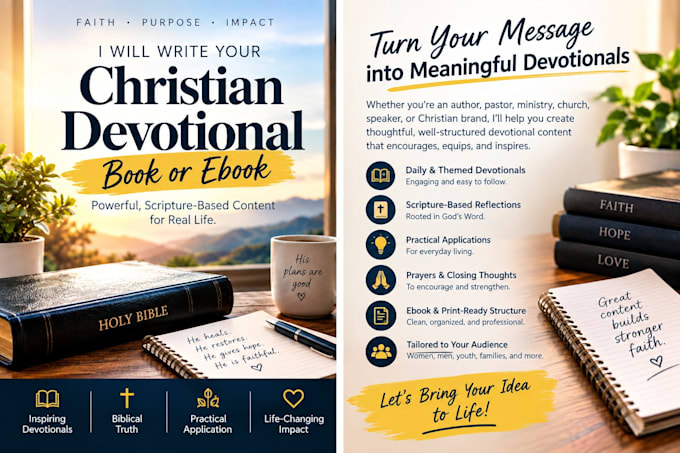 write your christian devotional book or ebook