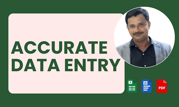 do accurate data entry and PDF to excel word