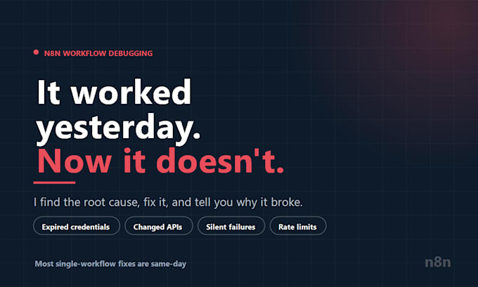 fix and debug your broken n8n workflow fast