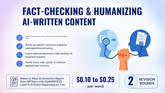 fact check and humanize your ai generated content