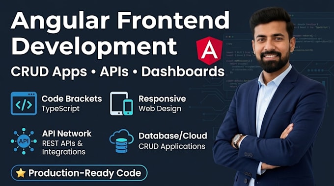 build responsive angular frontends and crud interfaces with API integration