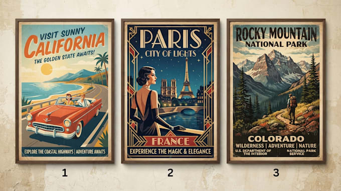 design retro vintage poster