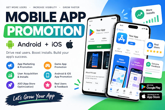 do fast 5 star USA android IOS users rating review, mobile app marketing install