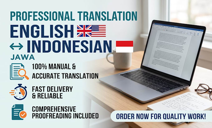 translator english, indonesia, jawa