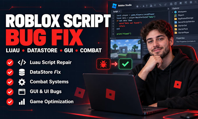 fix roblox scripts luau bugs datastore gui combat simulator game systems studio