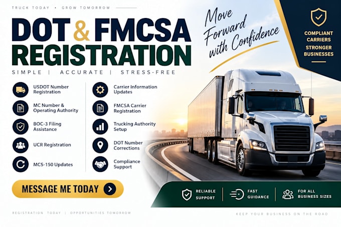 do dot, mc number, truck registration and fmcsa compliance