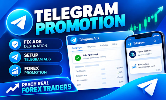 do telegram promotion, fix ads destination, setup telegram ads, forex promotion