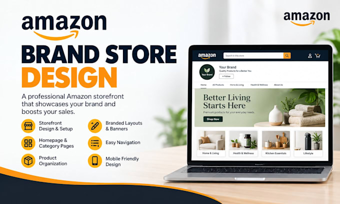 create amazon store amazon storefront design and amazon brand store setup