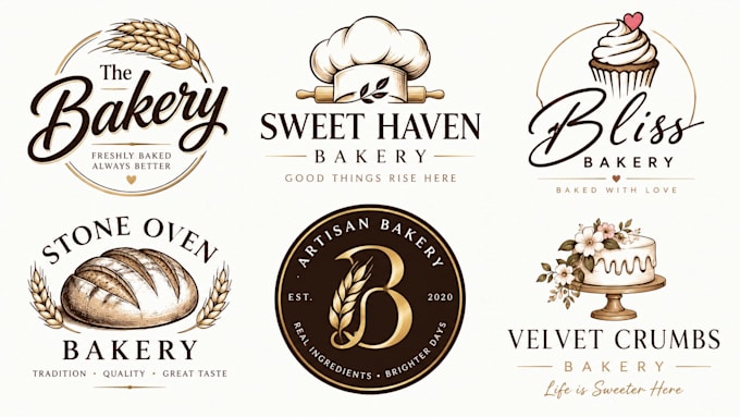 design a professional, bread, pastry, cake, or dessert bakery logo