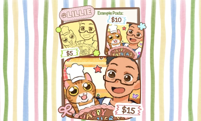 make cute digital art commissions