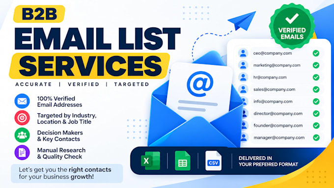 find 1000 valid b2b email address for you