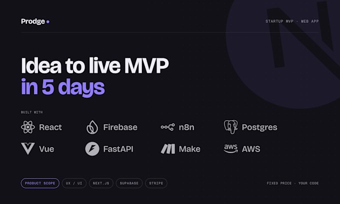 build a web app or mvp for your startup