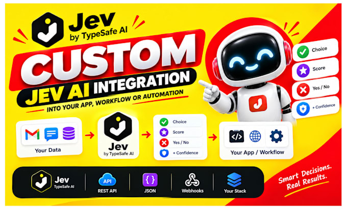 implement custom jev ai into your app, workflow, or automation