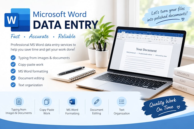 accurate ms word data entry for your business