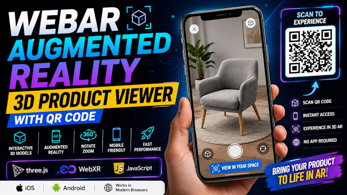 develop webar augmented reality 3d product viewer with qr code