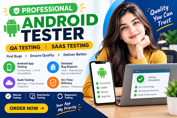 do manual QA testing for your android app and saas website