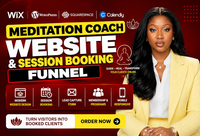 build meditation coach website session booking funnel holistic course setup