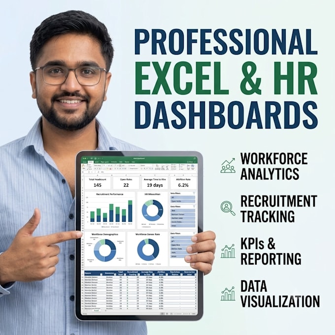 create an HR dashboard and recruitment tracker in excel
