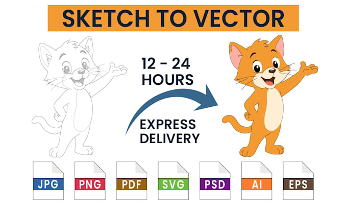 convert your sketch into a clean and professional vector