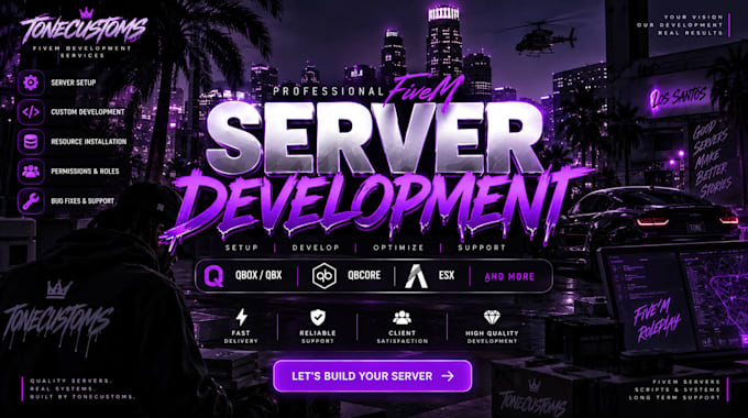 set up, develop and optimize your fivem server