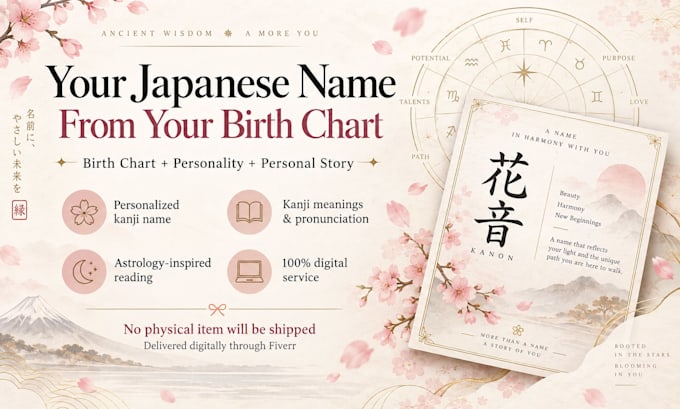 create a japanese kanji name from your birth chart