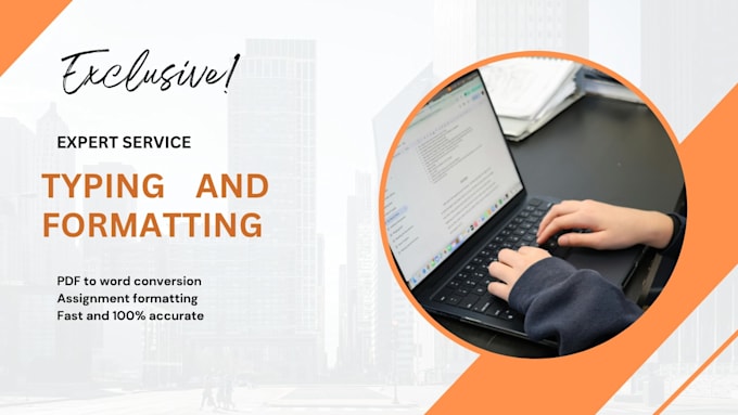 do typing, PDF to word and assignment formatting