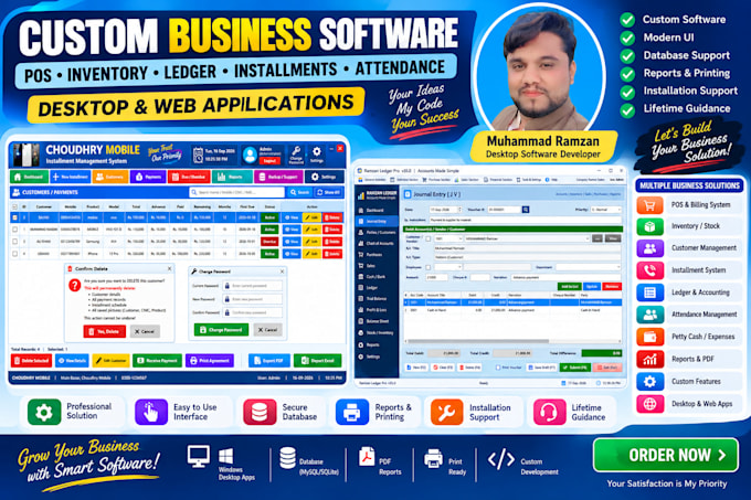 develop custom business software and desktop applications