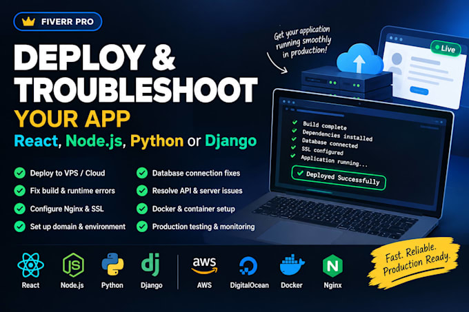 deploy troubleshoot your react, nodejs, python app