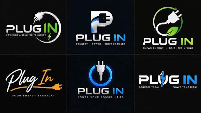 design a professional electrical, power, technology, or electronics plug in logo