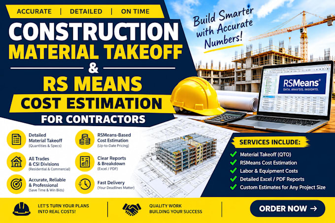 do construction material takeoff and rs means cost estimation for contractors