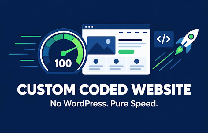 build a fast custom coded website, no wordpress, no builders