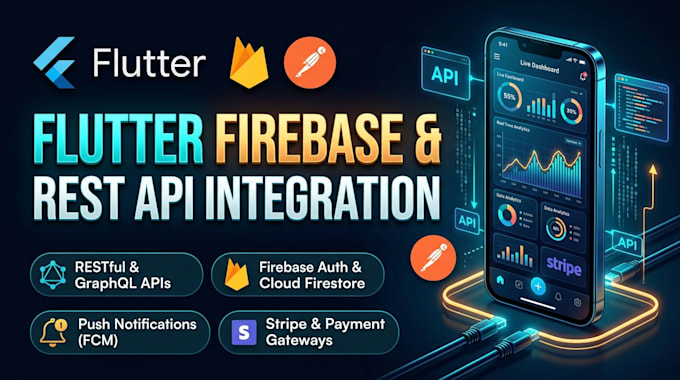 integrate firebase, rest API, and payment gateways in flutter