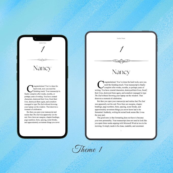 format your fiction book
