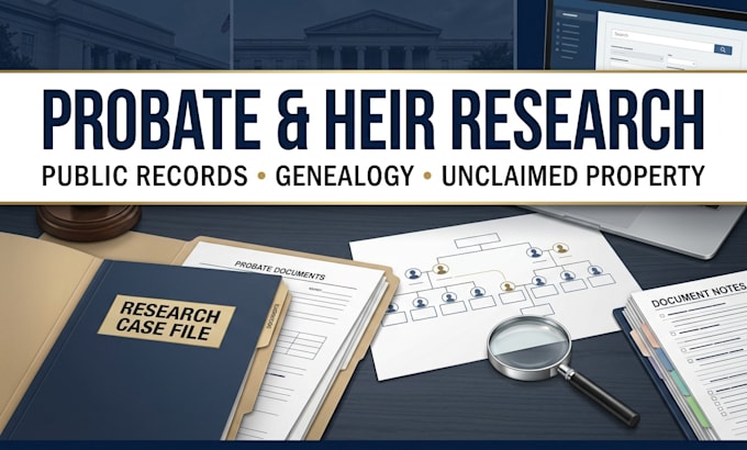 do probate heir and unclaimed property research using public records