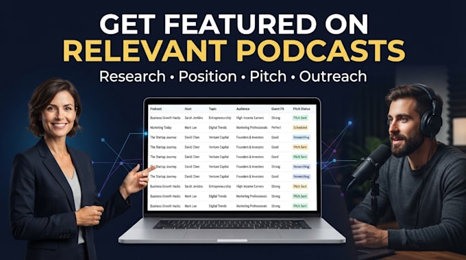 promote you as a guest on relevant podcasts