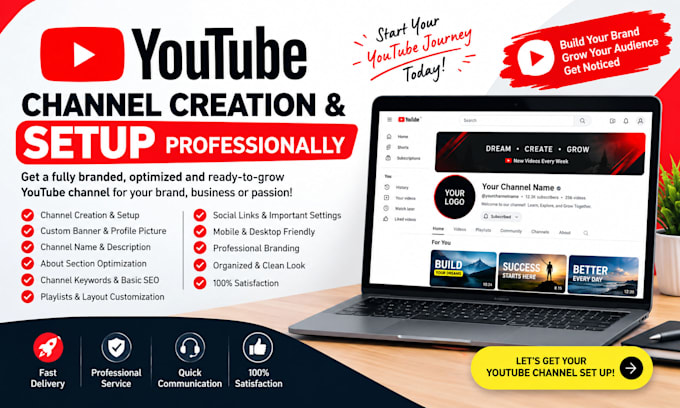 create and setup youtube channel professionally