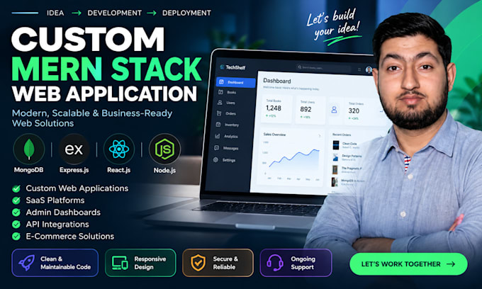 develop a custom mern stack web application