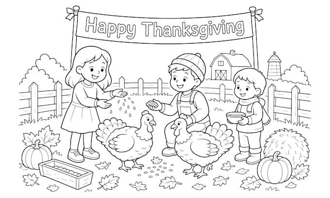 create customized coloring book kdp amazon thanksgiving