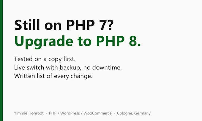 upgrade your wordpress or woocommerce site to PHP 8
