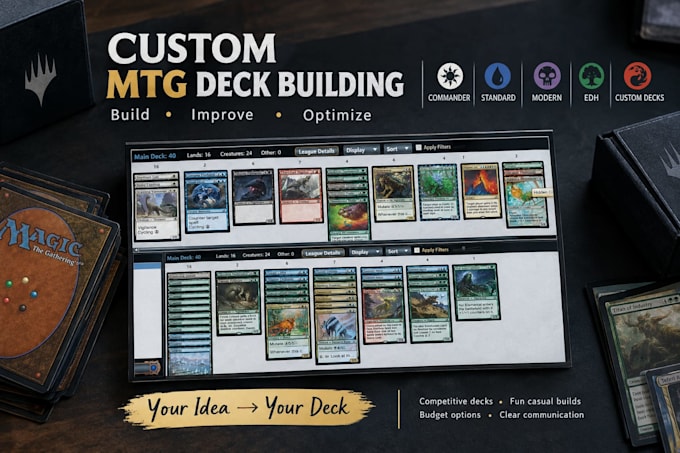 build custom magic the gathering commander deck edh mtg decklist