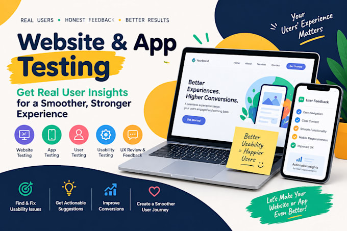 do app testing website testing user testing usability testing for website review