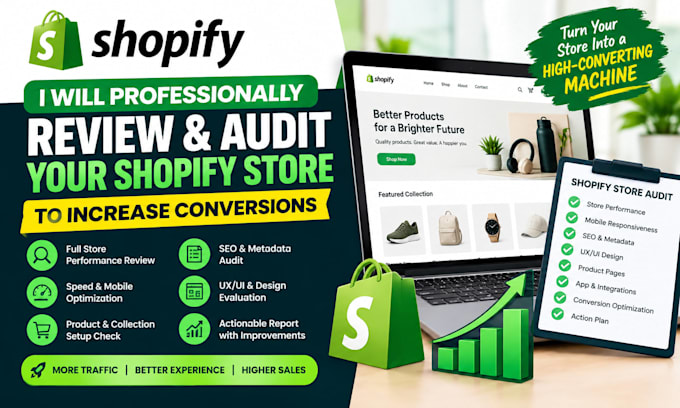 professionally review and audit your shopify store to increase conversions