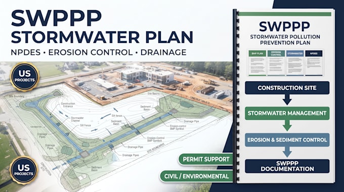 do swppp stormwater plan, npdes, erosion sediment control, drainage