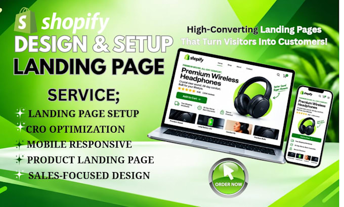 design a shopify landing page and sales page using pagepilot