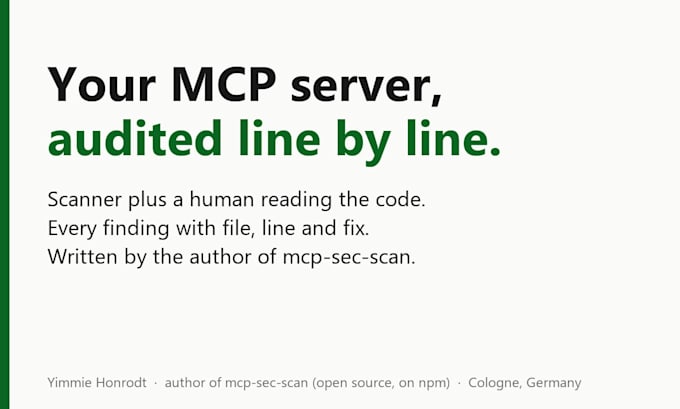 security audit your mcp server and report every finding