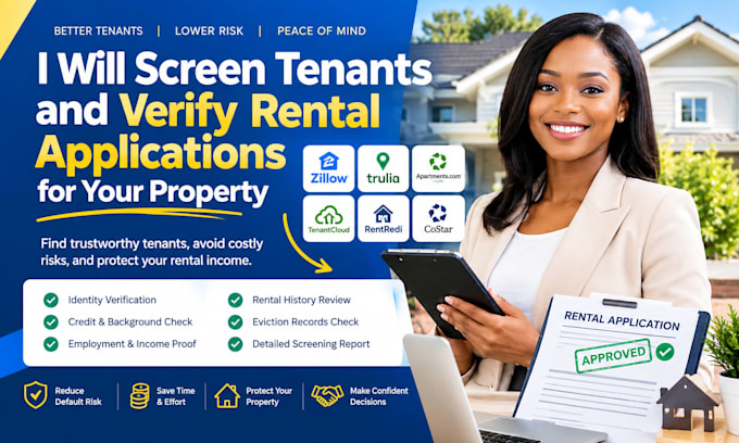 screen tenants and verify rental applications for your property